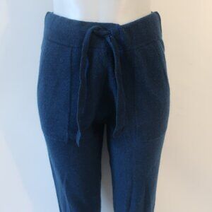 NWT Womens Crush 100% Cashmere Blue Marine Faro Chill Joggers 2/M